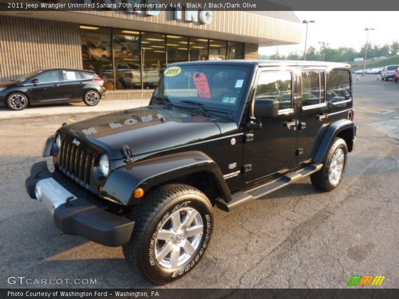 Black / Black/Dark Olive 2011 Jeep Wrangler Unlimited Sahara 70th Anniversary 4x4