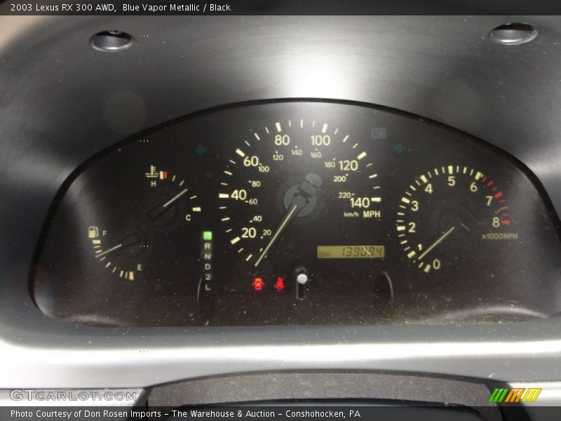 Blue Vapor Metallic / Black 2003 Lexus RX 300 AWD