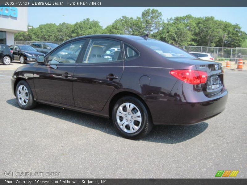 Purple Rain / Beige 2009 Hyundai Elantra GLS Sedan