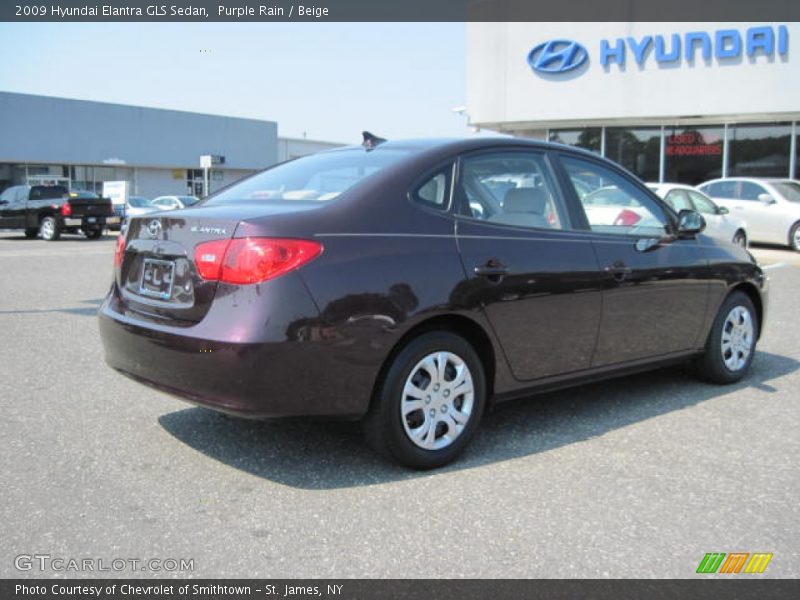 Purple Rain / Beige 2009 Hyundai Elantra GLS Sedan