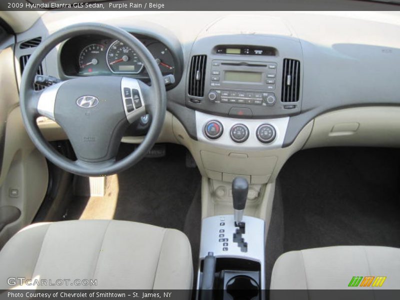 Purple Rain / Beige 2009 Hyundai Elantra GLS Sedan