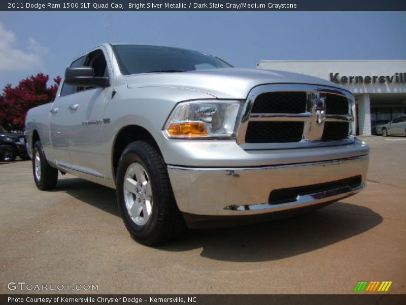 Bright Silver Metallic / Dark Slate Gray/Medium Graystone 2011 Dodge Ram 1500 SLT Quad Cab