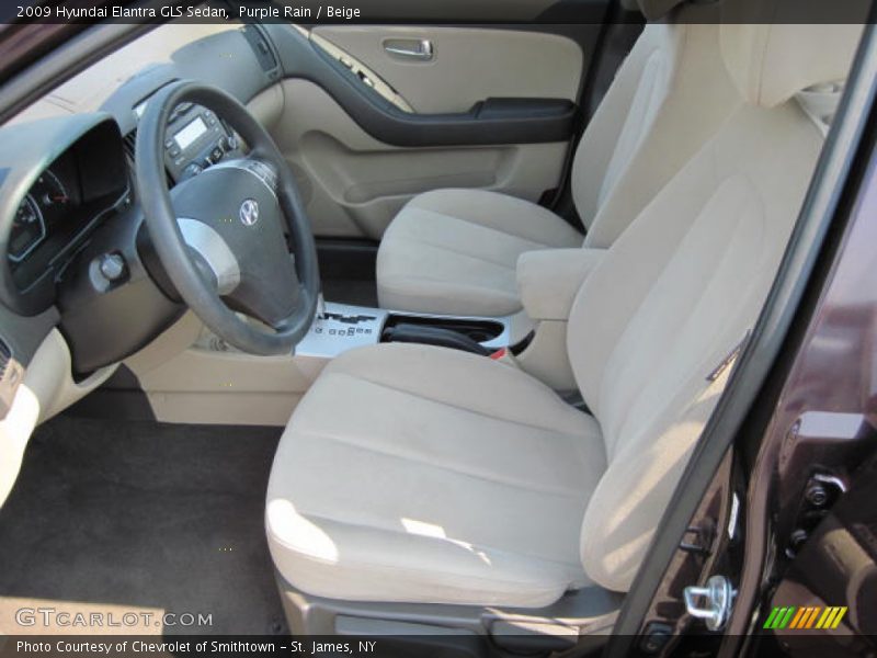 Purple Rain / Beige 2009 Hyundai Elantra GLS Sedan