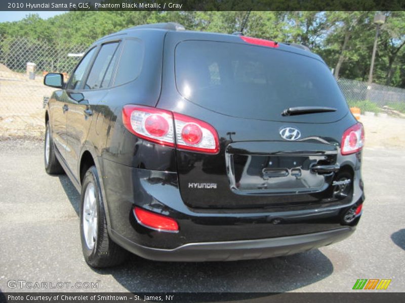 Phantom Black Metallic / Gray 2010 Hyundai Santa Fe GLS