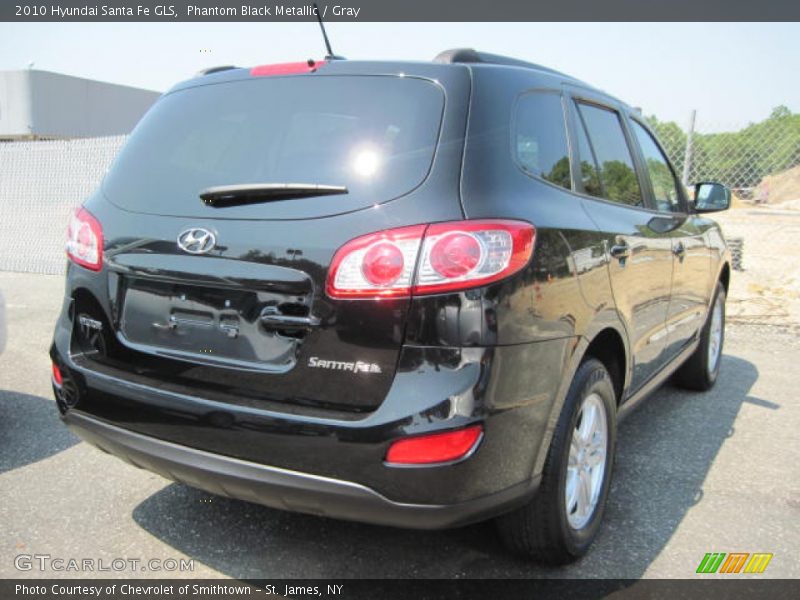 Phantom Black Metallic / Gray 2010 Hyundai Santa Fe GLS