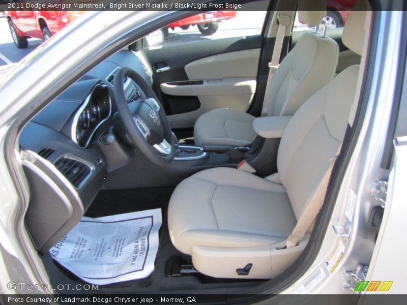Bright Silver Metallic / Black/Light Frost Beige 2011 Dodge Avenger Mainstreet
