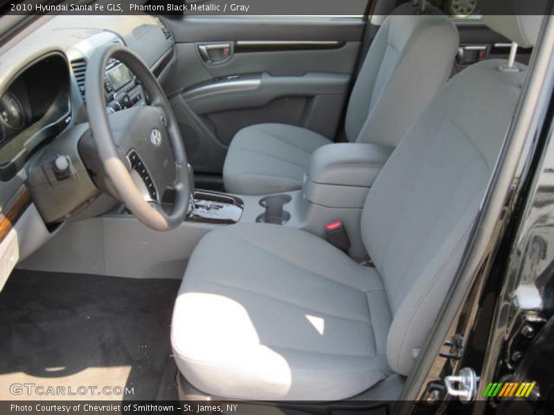 Phantom Black Metallic / Gray 2010 Hyundai Santa Fe GLS