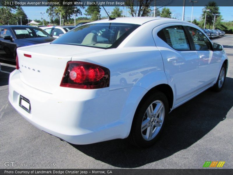 Bright White / Black/Light Frost Beige 2011 Dodge Avenger Mainstreet