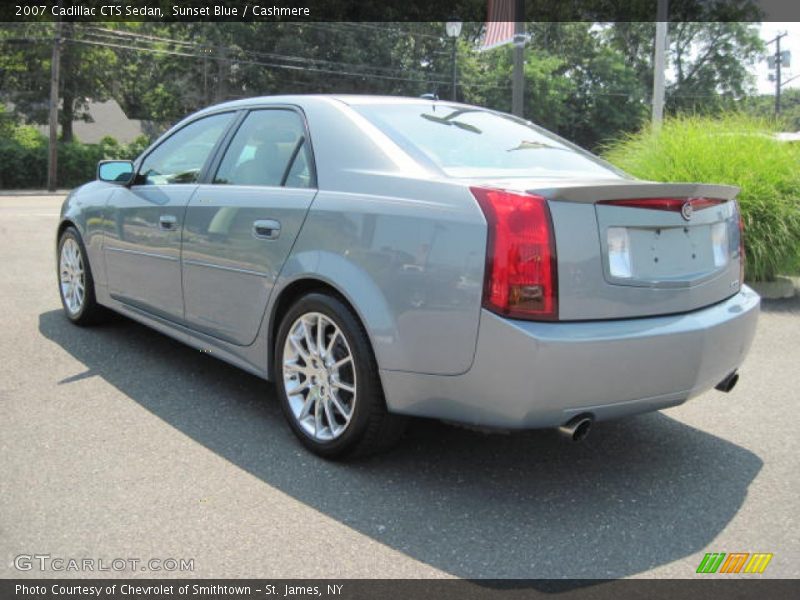 Sunset Blue / Cashmere 2007 Cadillac CTS Sedan