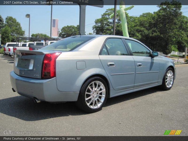 Sunset Blue / Cashmere 2007 Cadillac CTS Sedan