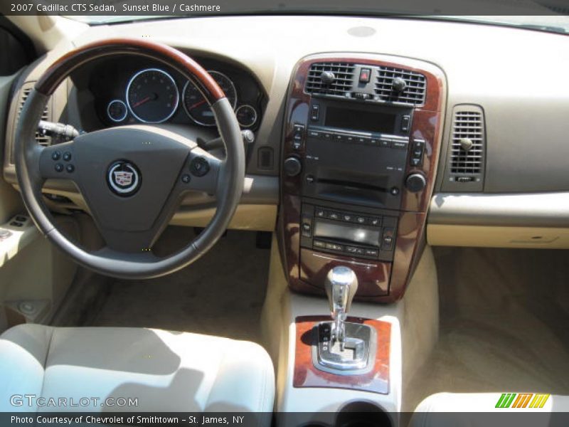 Sunset Blue / Cashmere 2007 Cadillac CTS Sedan