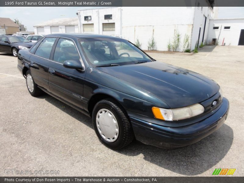 Midnight Teal Metallic / Green 1995 Ford Taurus GL Sedan