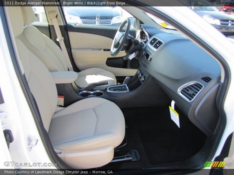 Bright White / Black/Light Frost Beige 2011 Dodge Avenger Mainstreet