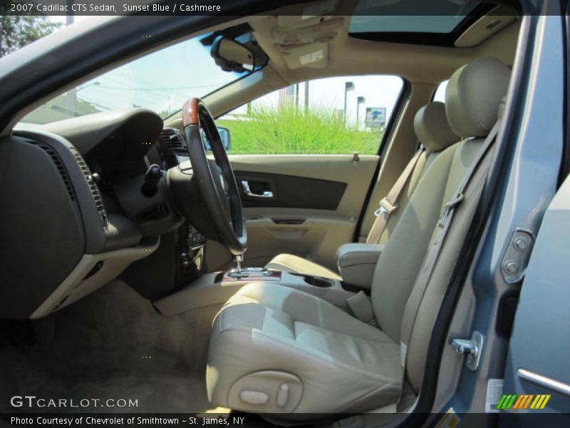 Sunset Blue / Cashmere 2007 Cadillac CTS Sedan