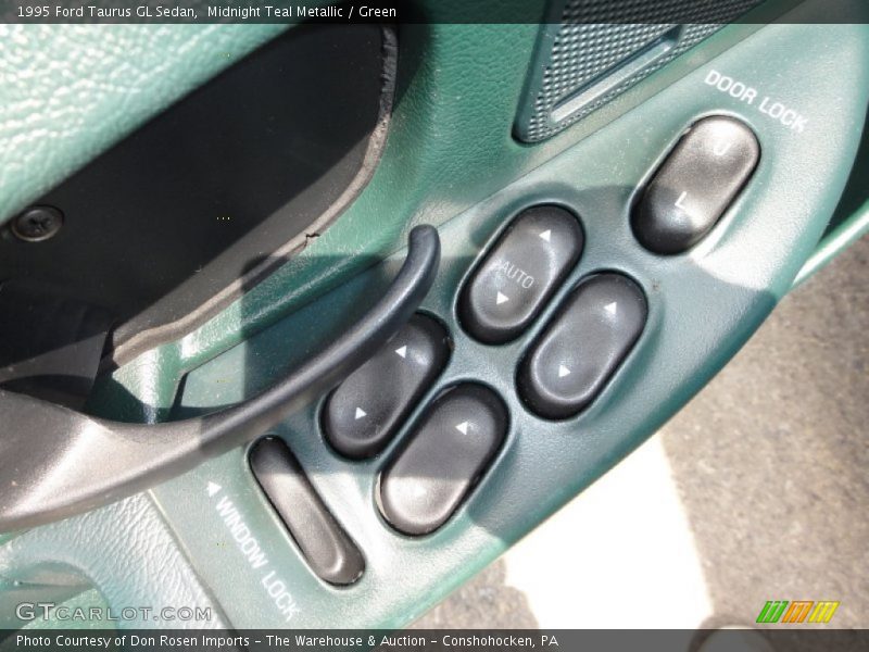 Midnight Teal Metallic / Green 1995 Ford Taurus GL Sedan