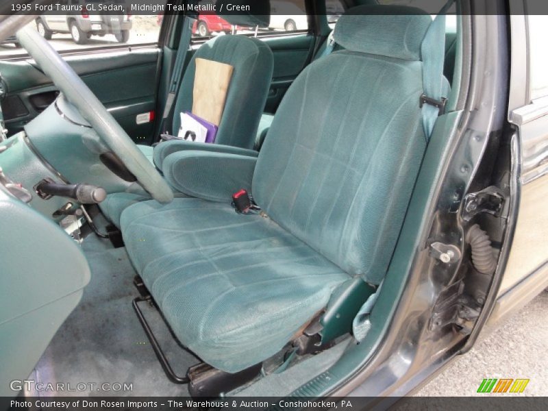 Midnight Teal Metallic / Green 1995 Ford Taurus GL Sedan