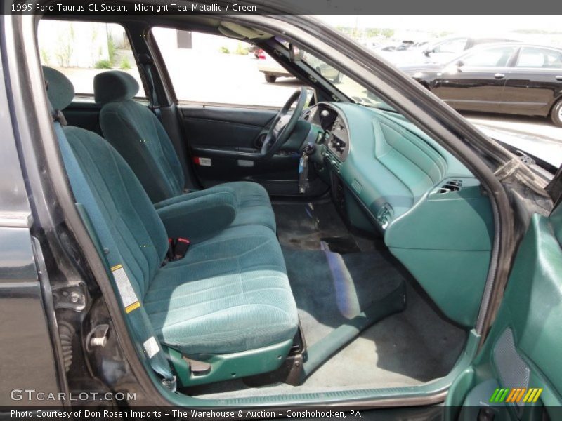 Midnight Teal Metallic / Green 1995 Ford Taurus GL Sedan