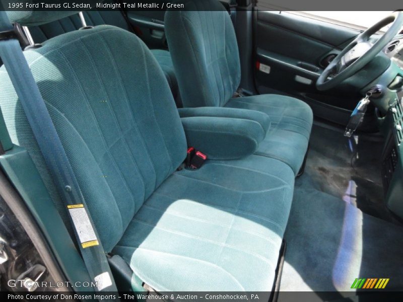 Midnight Teal Metallic / Green 1995 Ford Taurus GL Sedan