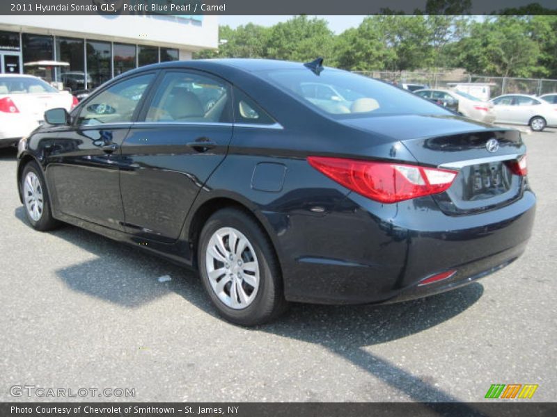 Pacific Blue Pearl / Camel 2011 Hyundai Sonata GLS