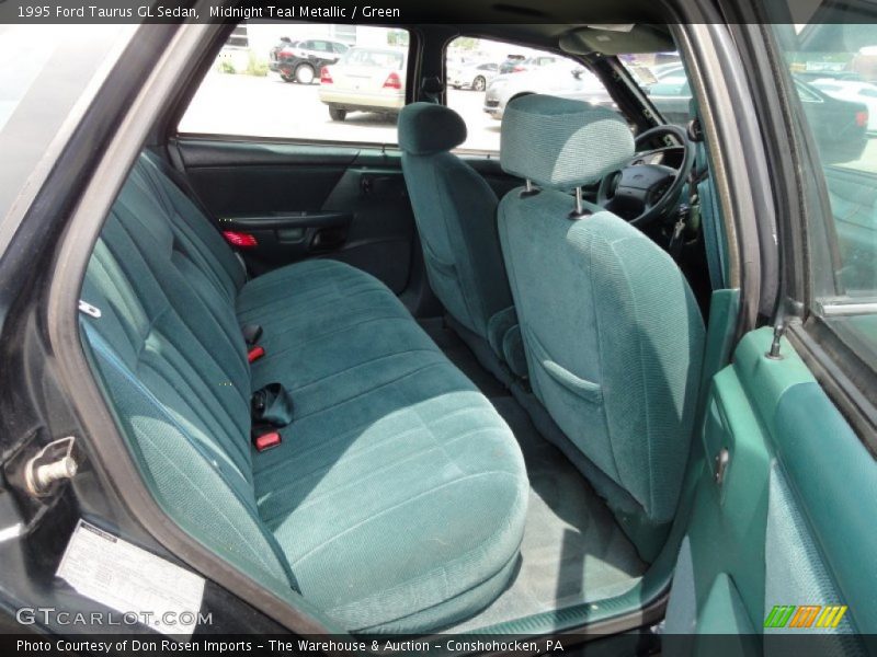 Midnight Teal Metallic / Green 1995 Ford Taurus GL Sedan