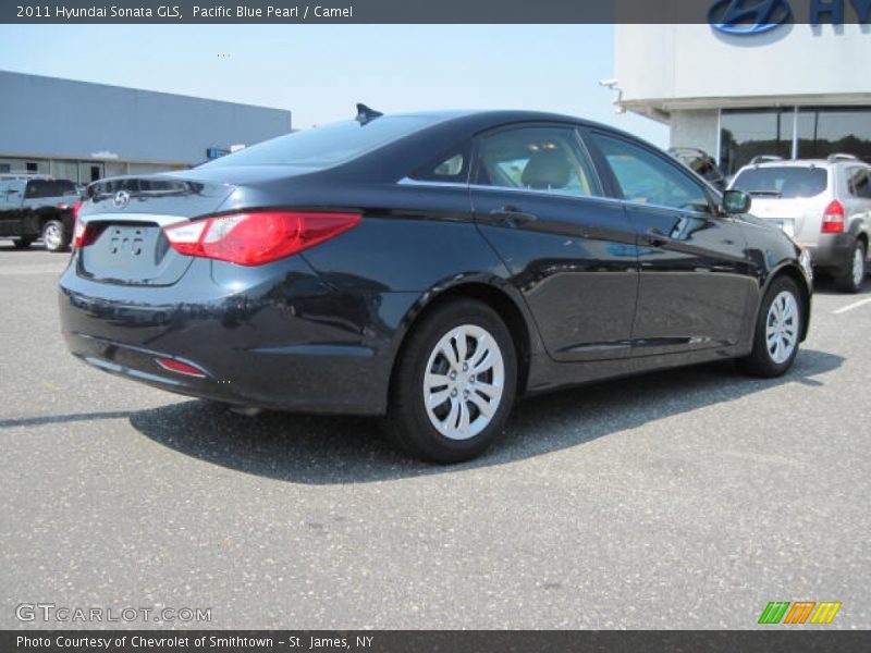 Pacific Blue Pearl / Camel 2011 Hyundai Sonata GLS
