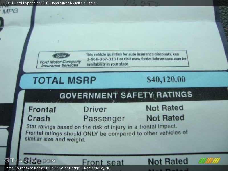 Ingot Silver Metallic / Camel 2011 Ford Expedition XLT