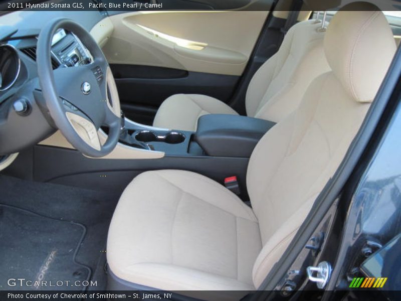 Pacific Blue Pearl / Camel 2011 Hyundai Sonata GLS