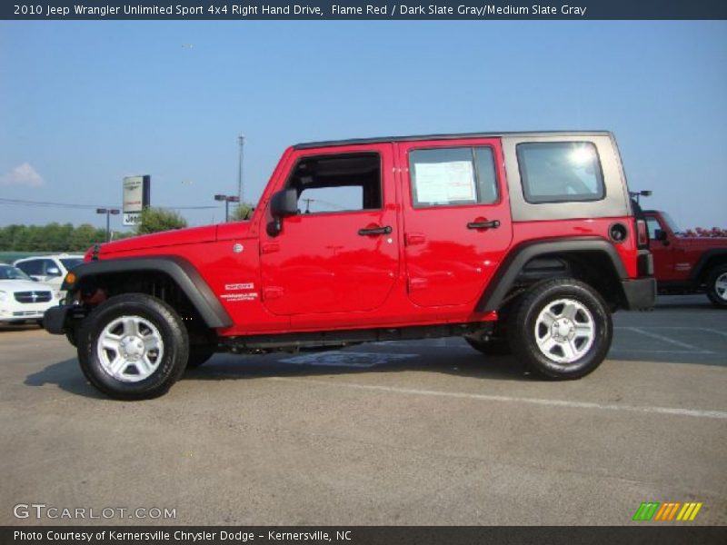  2010 Wrangler Unlimited Sport 4x4 Right Hand Drive Flame Red