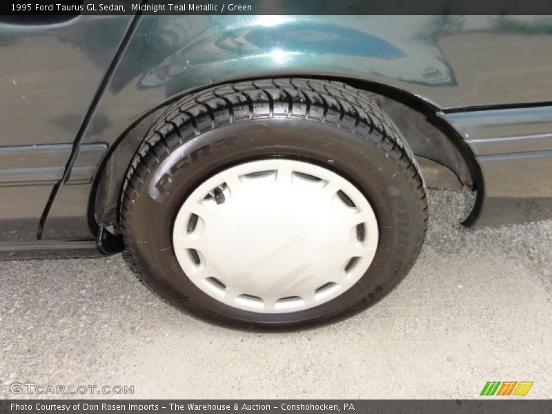 Midnight Teal Metallic / Green 1995 Ford Taurus GL Sedan