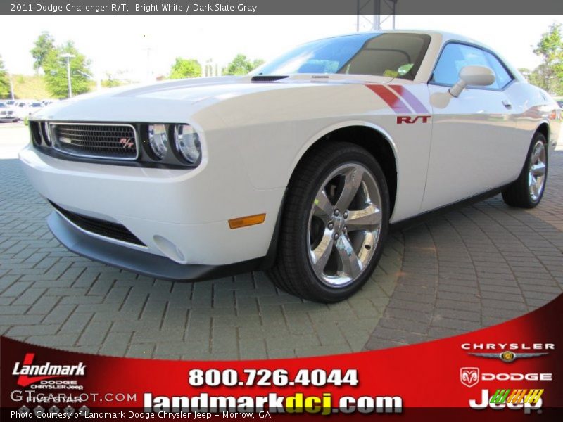 Bright White / Dark Slate Gray 2011 Dodge Challenger R/T