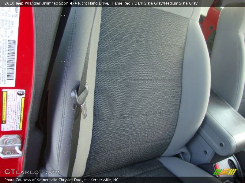 Flame Red / Dark Slate Gray/Medium Slate Gray 2010 Jeep Wrangler Unlimited Sport 4x4 Right Hand Drive