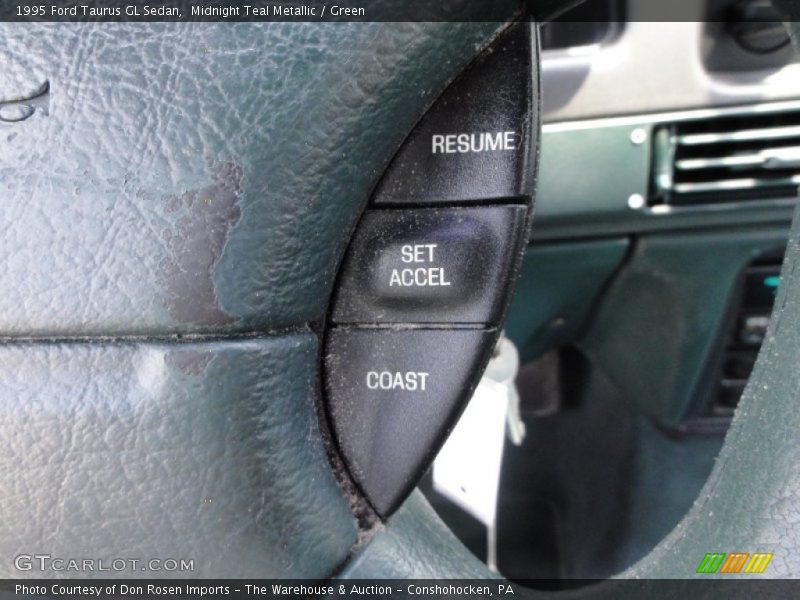 Midnight Teal Metallic / Green 1995 Ford Taurus GL Sedan