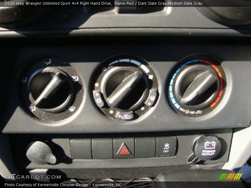 Controls of 2010 Wrangler Unlimited Sport 4x4 Right Hand Drive