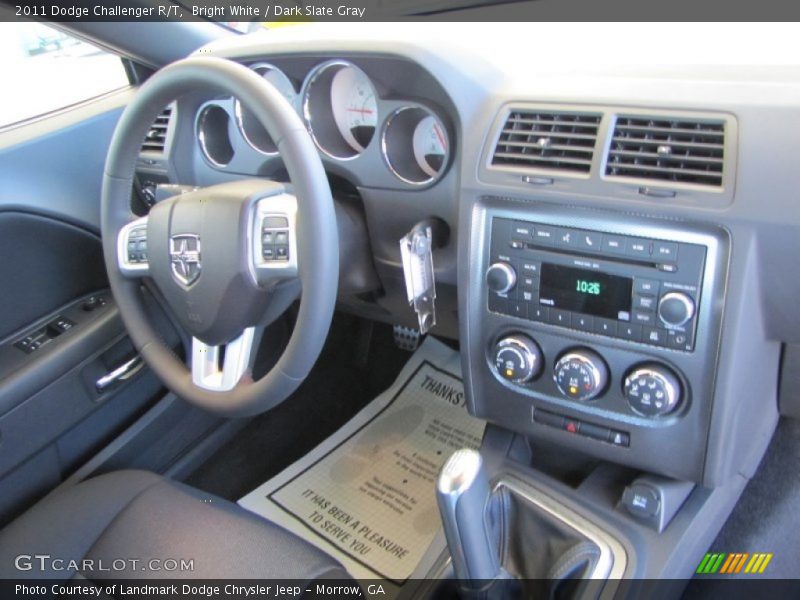 Bright White / Dark Slate Gray 2011 Dodge Challenger R/T