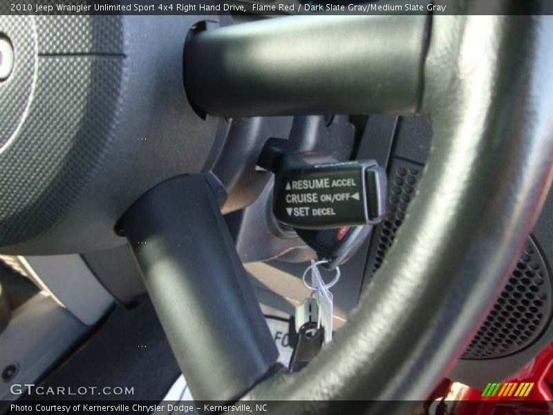 Flame Red / Dark Slate Gray/Medium Slate Gray 2010 Jeep Wrangler Unlimited Sport 4x4 Right Hand Drive