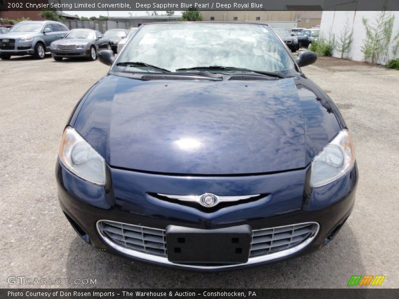 Deep Sapphire Blue Pearl / Deep Royal Blue 2002 Chrysler Sebring Limited Convertible