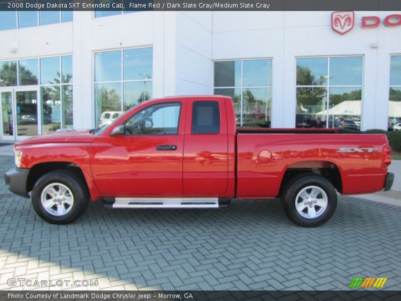 Flame Red / Dark Slate Gray/Medium Slate Gray 2008 Dodge Dakota SXT Extended Cab