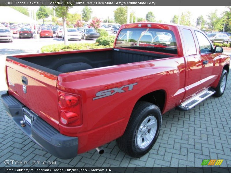 Flame Red / Dark Slate Gray/Medium Slate Gray 2008 Dodge Dakota SXT Extended Cab