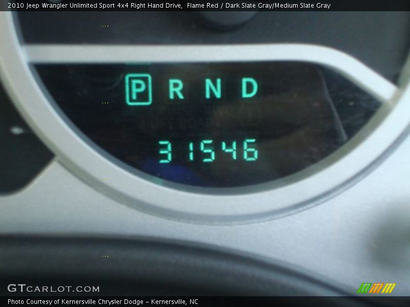 Flame Red / Dark Slate Gray/Medium Slate Gray 2010 Jeep Wrangler Unlimited Sport 4x4 Right Hand Drive