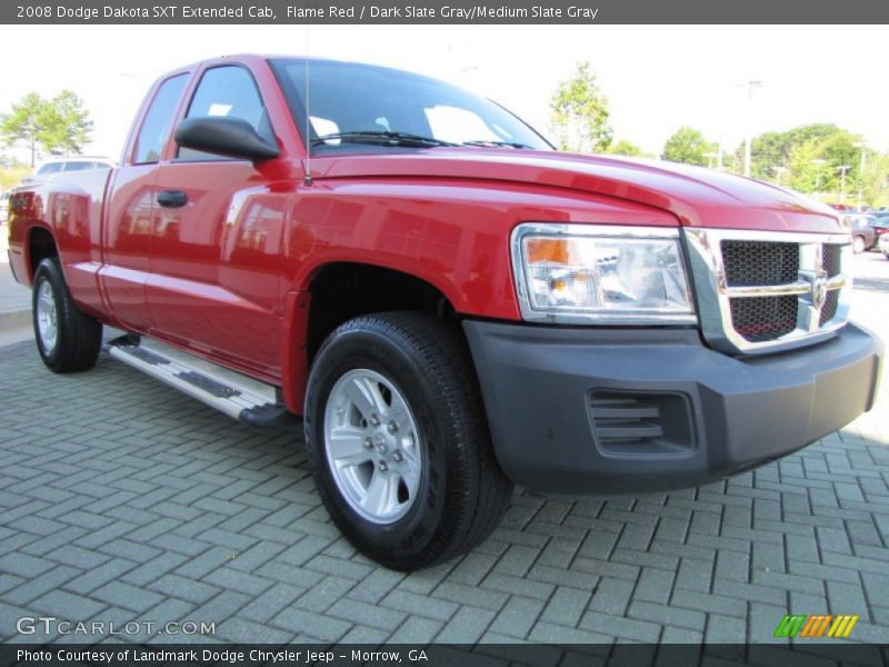 Flame Red / Dark Slate Gray/Medium Slate Gray 2008 Dodge Dakota SXT Extended Cab