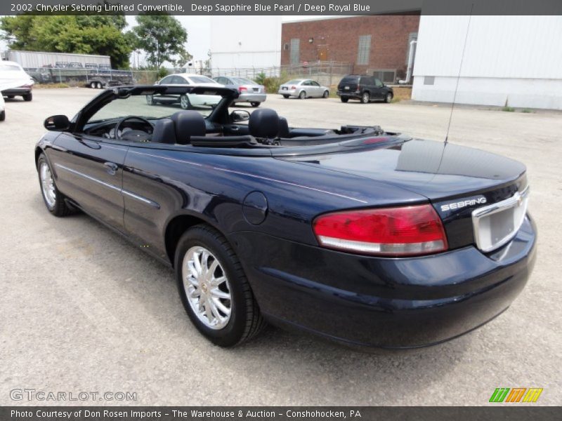  2002 Sebring Limited Convertible Deep Sapphire Blue Pearl