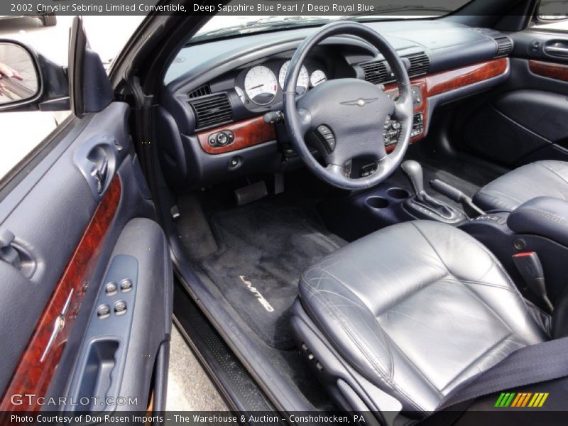 2002 Sebring Limited Convertible Deep Royal Blue Interior
