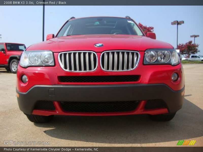 Crimson Red / Black 2008 BMW X3 3.0si