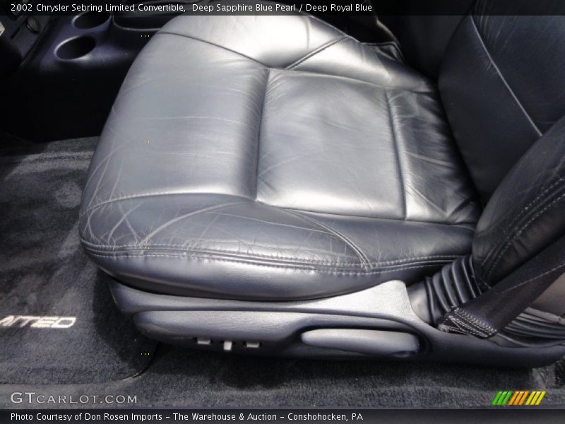 Deep Sapphire Blue Pearl / Deep Royal Blue 2002 Chrysler Sebring Limited Convertible
