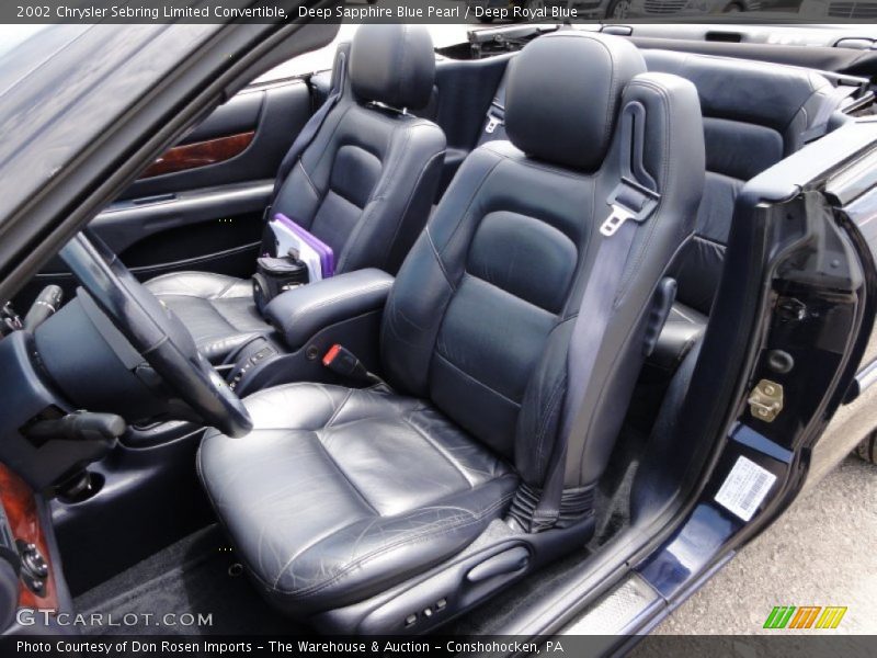  2002 Sebring Limited Convertible Deep Royal Blue Interior