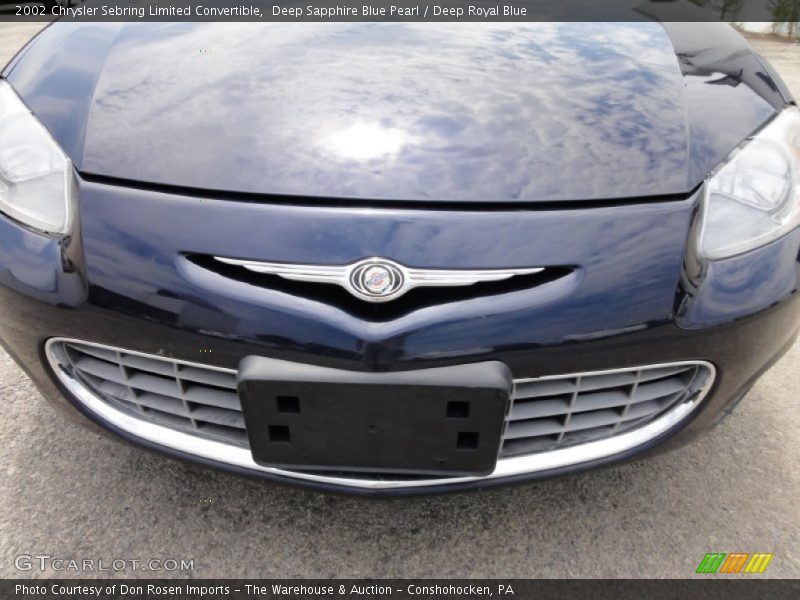 Deep Sapphire Blue Pearl / Deep Royal Blue 2002 Chrysler Sebring Limited Convertible