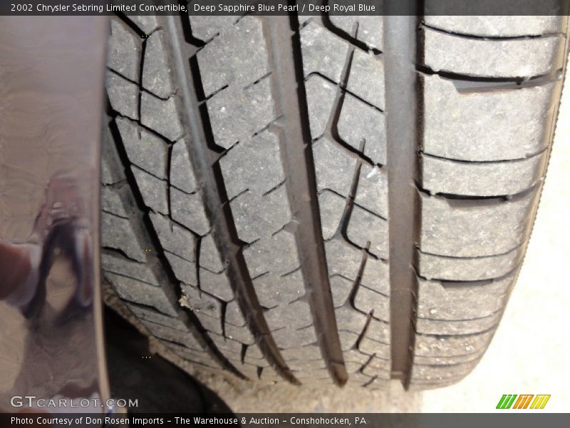 Deep Sapphire Blue Pearl / Deep Royal Blue 2002 Chrysler Sebring Limited Convertible