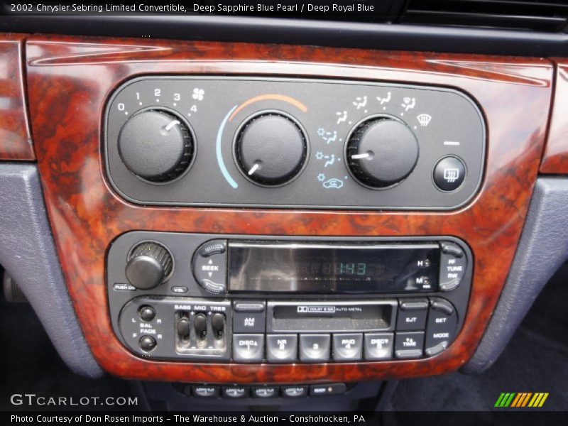 Controls of 2002 Sebring Limited Convertible