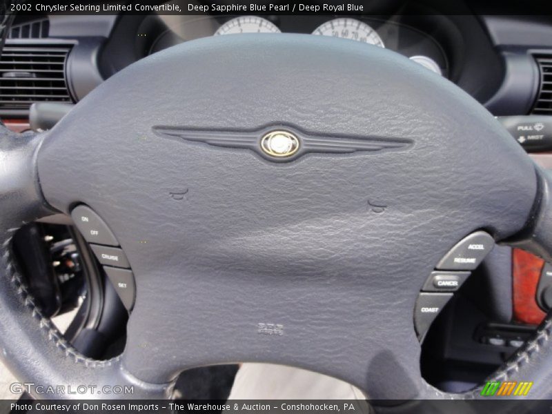 Deep Sapphire Blue Pearl / Deep Royal Blue 2002 Chrysler Sebring Limited Convertible