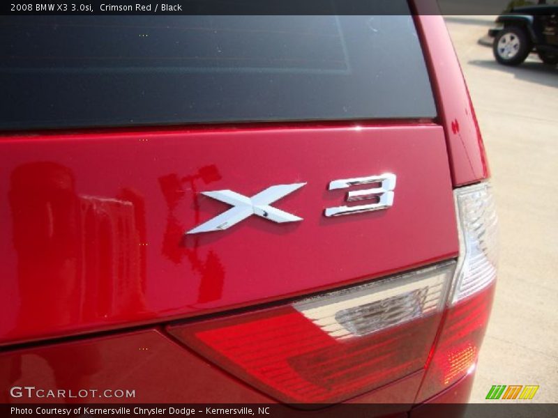 Crimson Red / Black 2008 BMW X3 3.0si